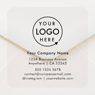 Clear Business Sticker Roll  Address Logo Labels