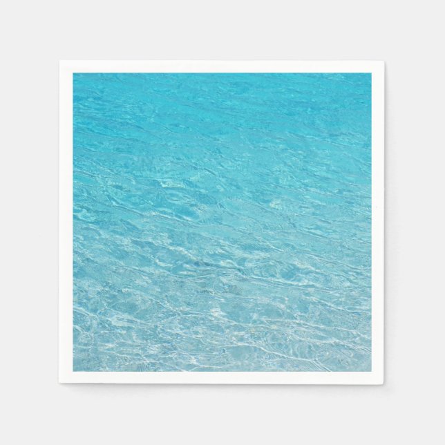 Clear Calm Blue Sea Background Napkins (Front)