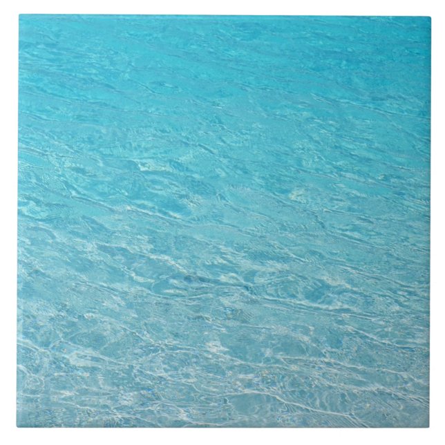 Clear Calm Blue Sea Ceramic Tile (Front)