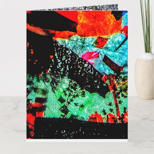 Clear calming Greeting Card,Dry flower abstract Card (Front)