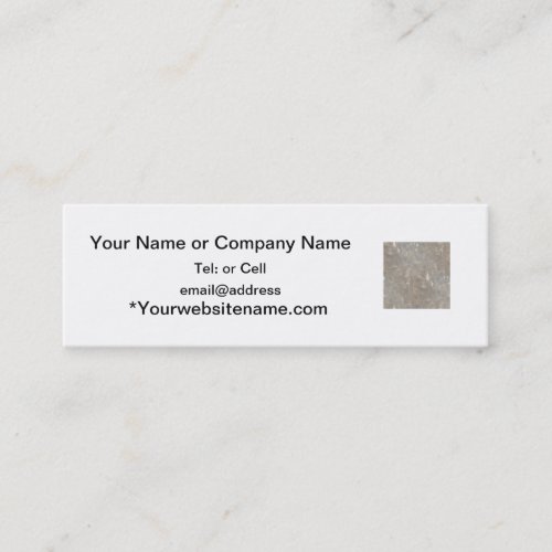 Clear cellophane picture pattern mini business card