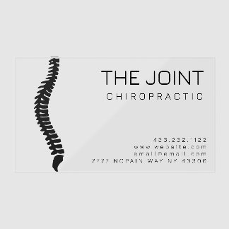 Clear CHIROPRACTIC Business Card Cards
