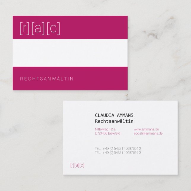 Clear, colorful, clear business card (Front/Back)