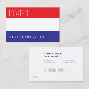 Clear, colorful, clear business card (3c)
