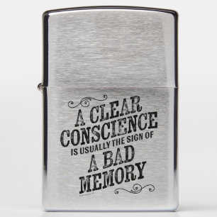 Clear Conscience Zippo Lighter