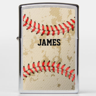 Clear Cool Vintage Baseball Name Zippo Lighter