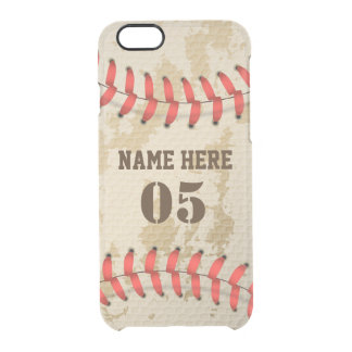Clear Cool Vintage Baseball Clear iPhone 6/6S Case
