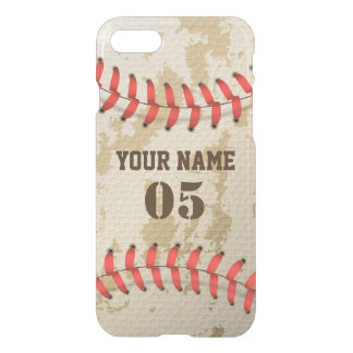 Clear Cool Vintage Baseball iPhone SE/8/7 Case