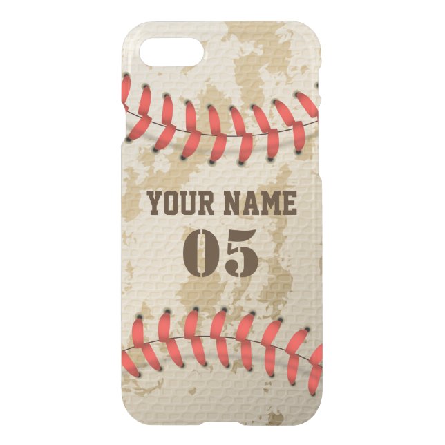 Clear Cool Vintage Baseball Uncommon iPhone Case (Back)