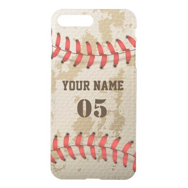 Clear Cool Vintage Baseball Uncommon iPhone Case (Back)
