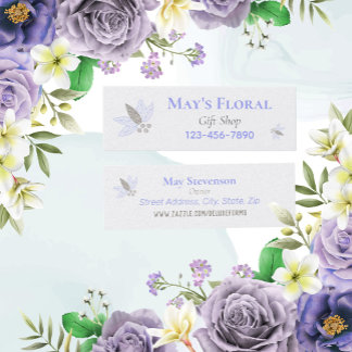 Clear Corporate Flora Mini Business Card