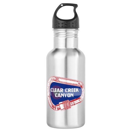 Clear Creek Canyon Colorado Climbing Carabiner Stainless Steel Water Bottle