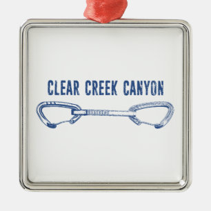 Clear Creek Canyon Colorado Climbing Quickdraw Metal Ornament