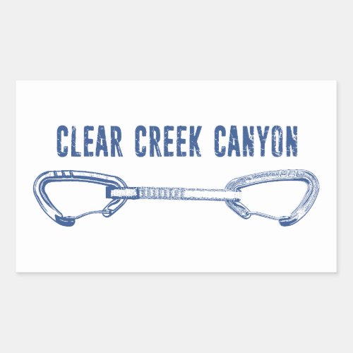 Clear Creek Canyon Colorado Climbing Quickdraw Rectangular Sticker