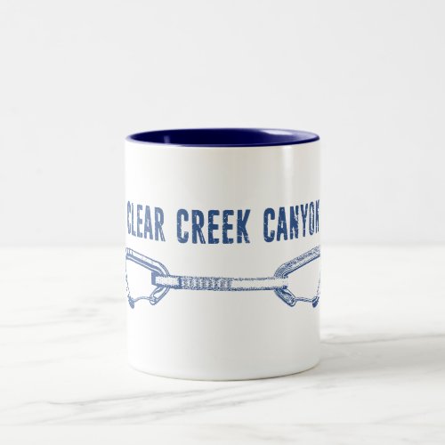 Clear Creek Canyon Colorado Climbing Quickdraw Two_Tone Coffee Mug
