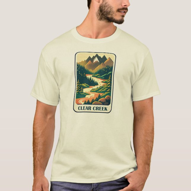 Clear Creek Colorado Colors T-Shirt (Front)