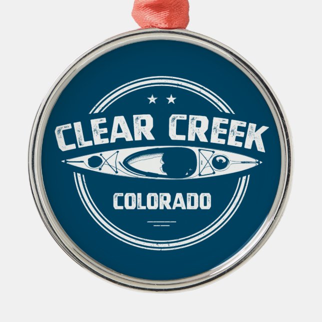 Clear Creek, Colorado Metal Ornament (Front)