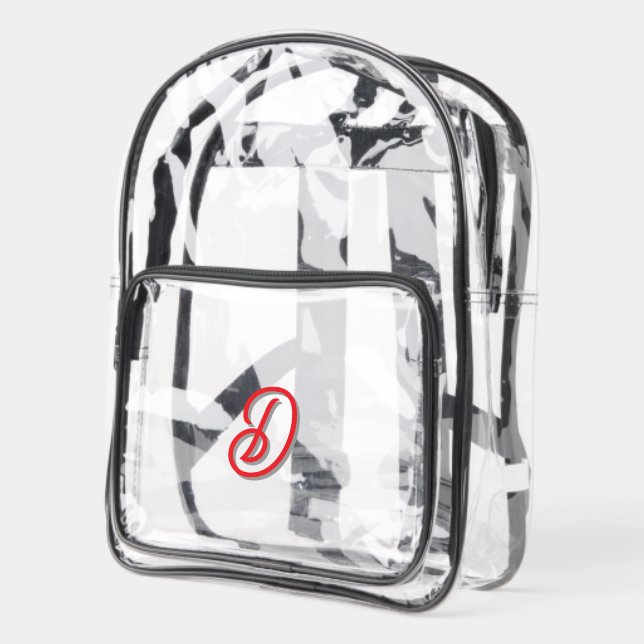 Clear Custom Personalized Stadium Bag (Left)