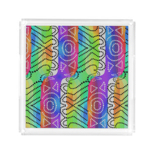 Clear decorative serving tray - Jimette Design