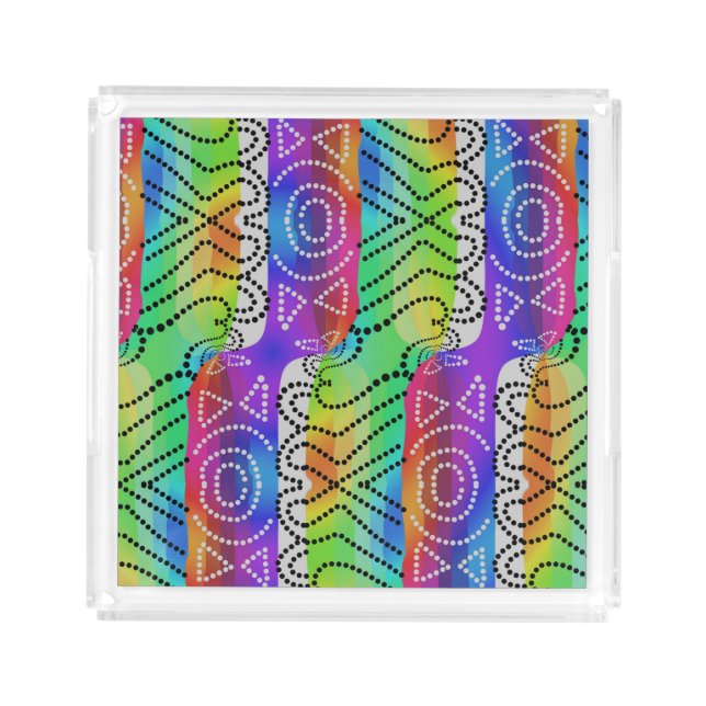 Clear decorative serving tray - Jimette Design (Front)