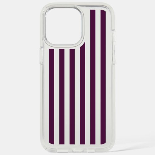 Clear Deep Purple Grape Vertical Stripes Minimal iPhone 15 Pro Max Case