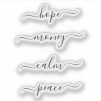 Clear Elegant Spell Candle Script Labels