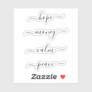 Clear Elegant Spell Candle Script Labels