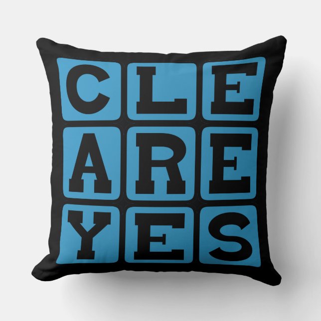 Clear Eyes, Full Hearts Throw Pillow (Front)