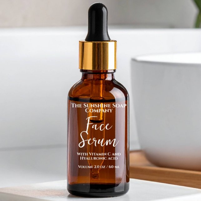 Clear Face Serum Label White Text (Creator Uploaded)