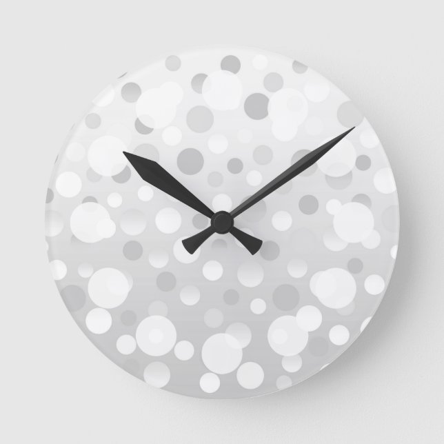 Clear Fizz 'Bubbles' clock round (Front)