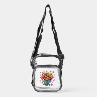 Clear floral Stadium Bag