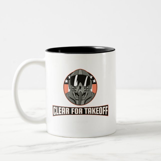 Clear for Takeoff Army Mom Coffee Mug Military  (Left)