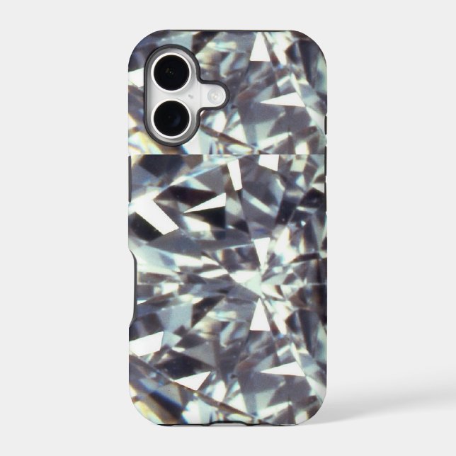clear gem stone, diamond iphone case (Back)