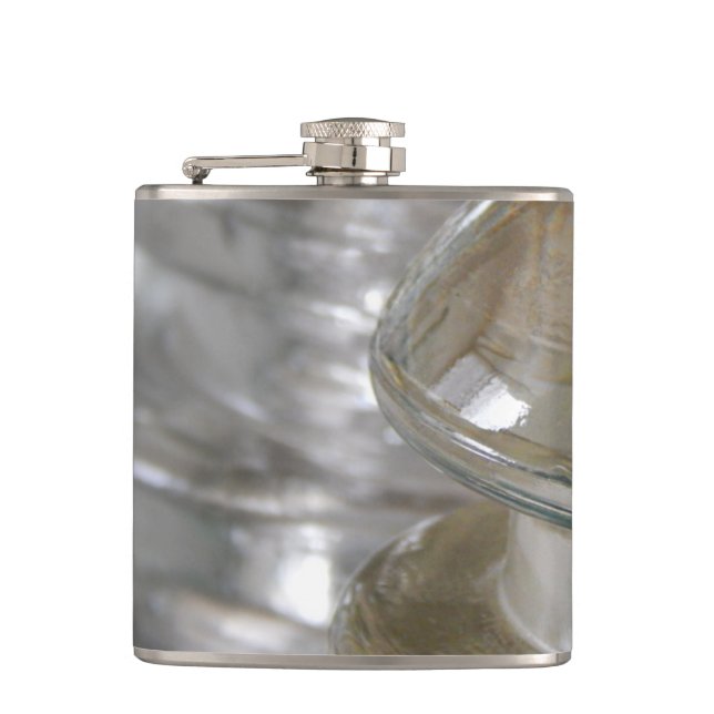 Clear Glass Insulators Flask (Front)