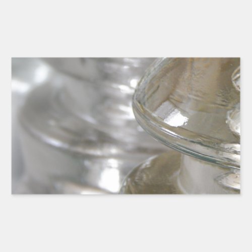 Clear Glass Insulators Rectangular Sticker