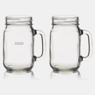Clear Glass Mason Jar Mug with Handle – Vintage St
