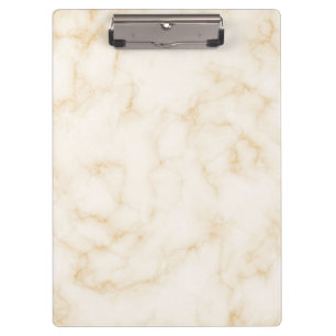 Clear Gold White Marble Clipboard