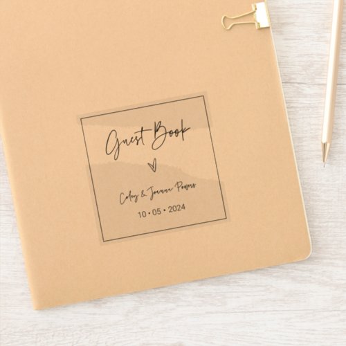 Clear Guest Book Sticker 4 x 4