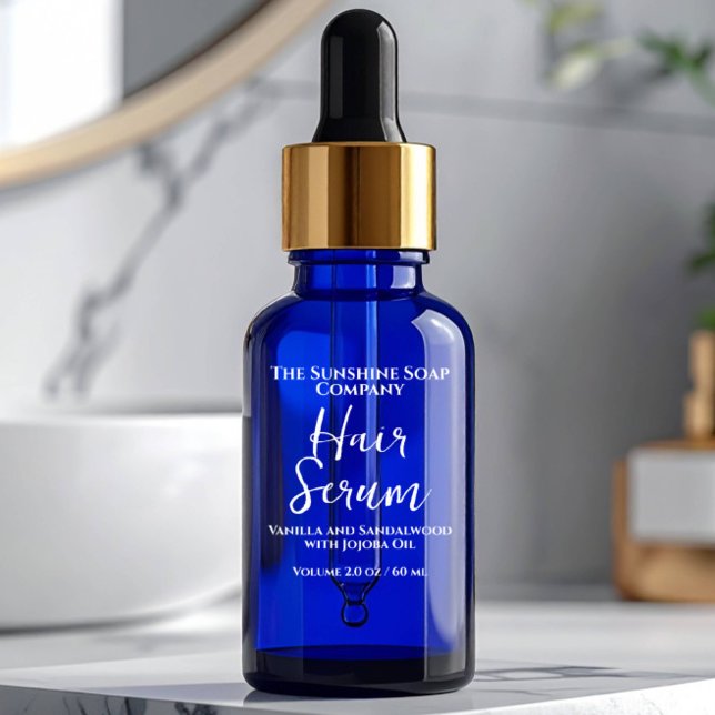 Clear Hair Serum Label White Text (Creator Uploaded)