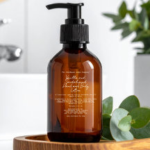 Clear Handwritten Look Cosmetics Bottle Label