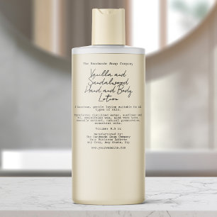 Clear Handwritten Look Cosmetics Bottle Label