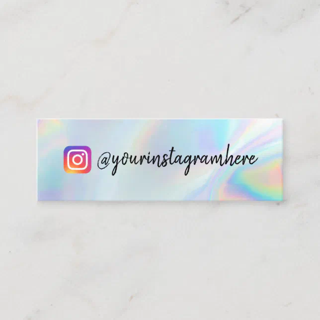Clear Holographic Color Shift Mini Business Card