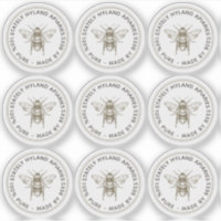 Clear label for Beeswax Lip balms,  Honey jar lids