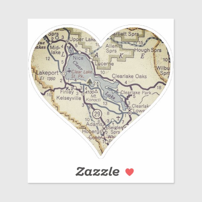 Clear Lake California Sticker (Sheet)