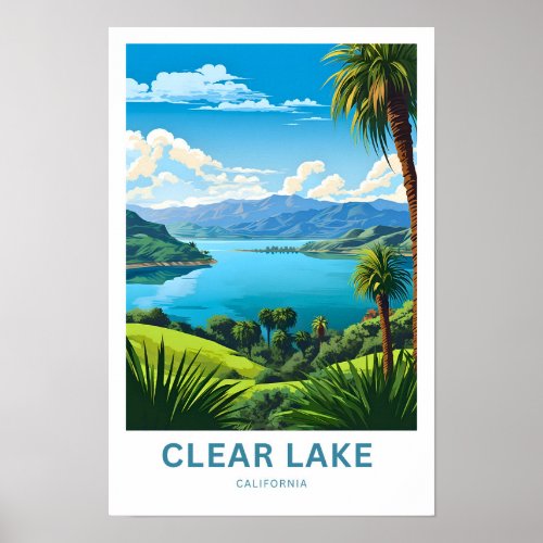 Clear Lake California Travel Print