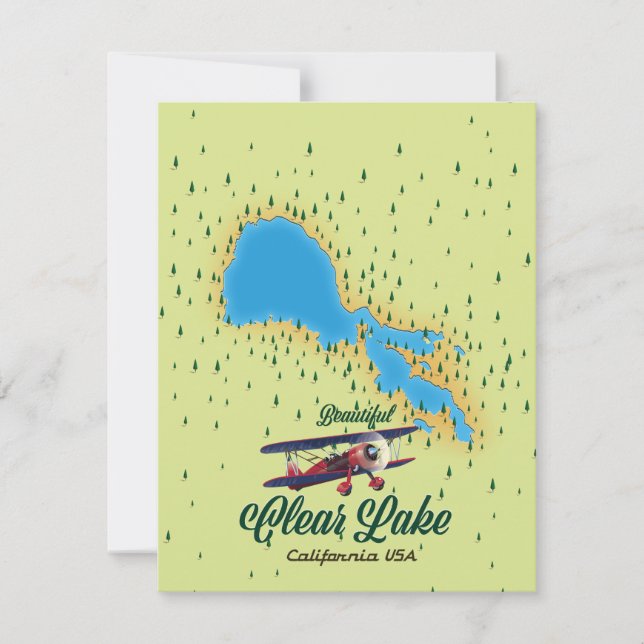 Clear Lake California USA map (Front)