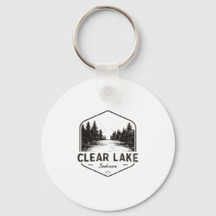 Clear Lake Indiana Outdoors Vintage Keychain