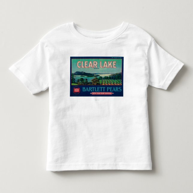 Clear Lake Pear Crate LabelLake County, CA Toddler T-shirt (Front)