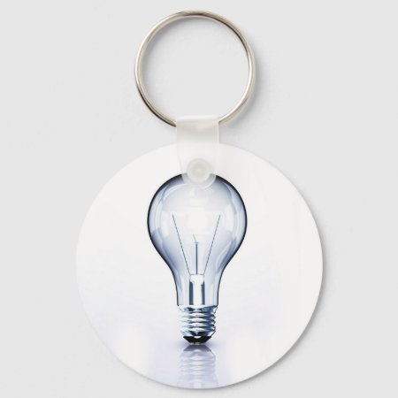 Clear Light Bulb Keychain
