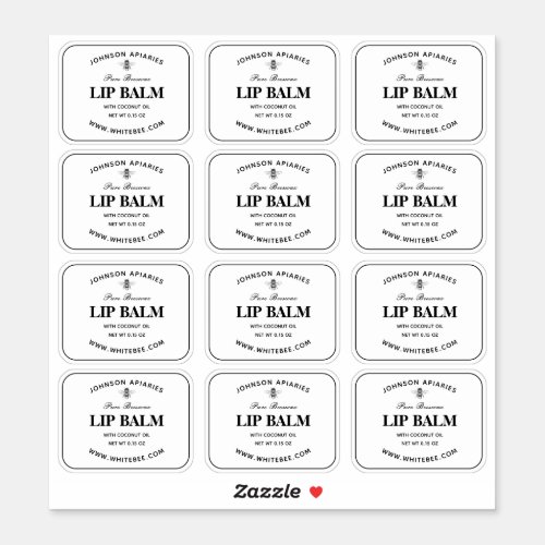 Clear Lip Beeswax Balm Labels